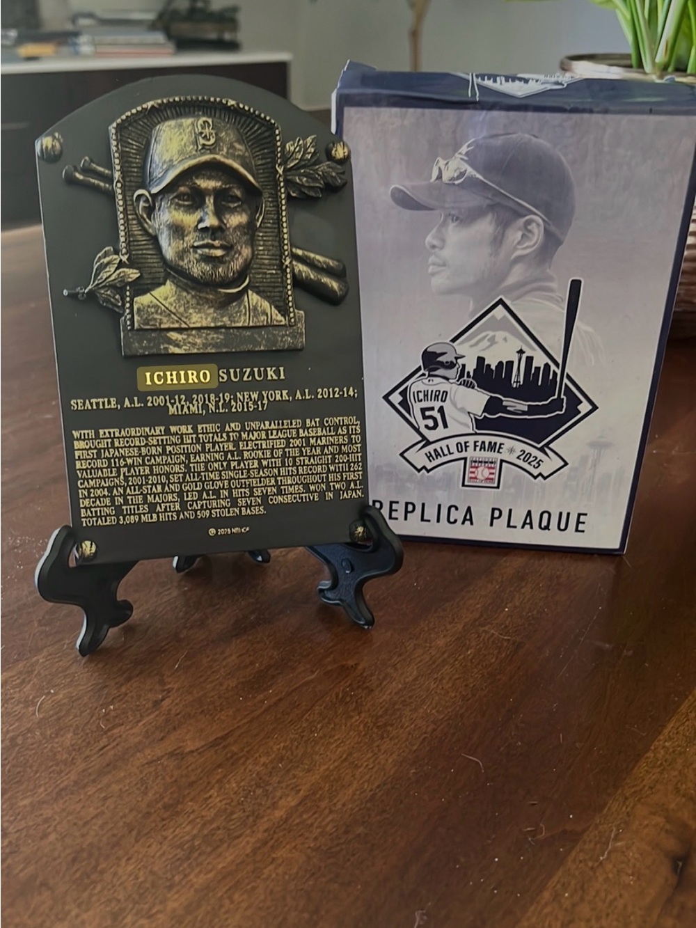 Ichiro Replica Hall of Fame Plaque